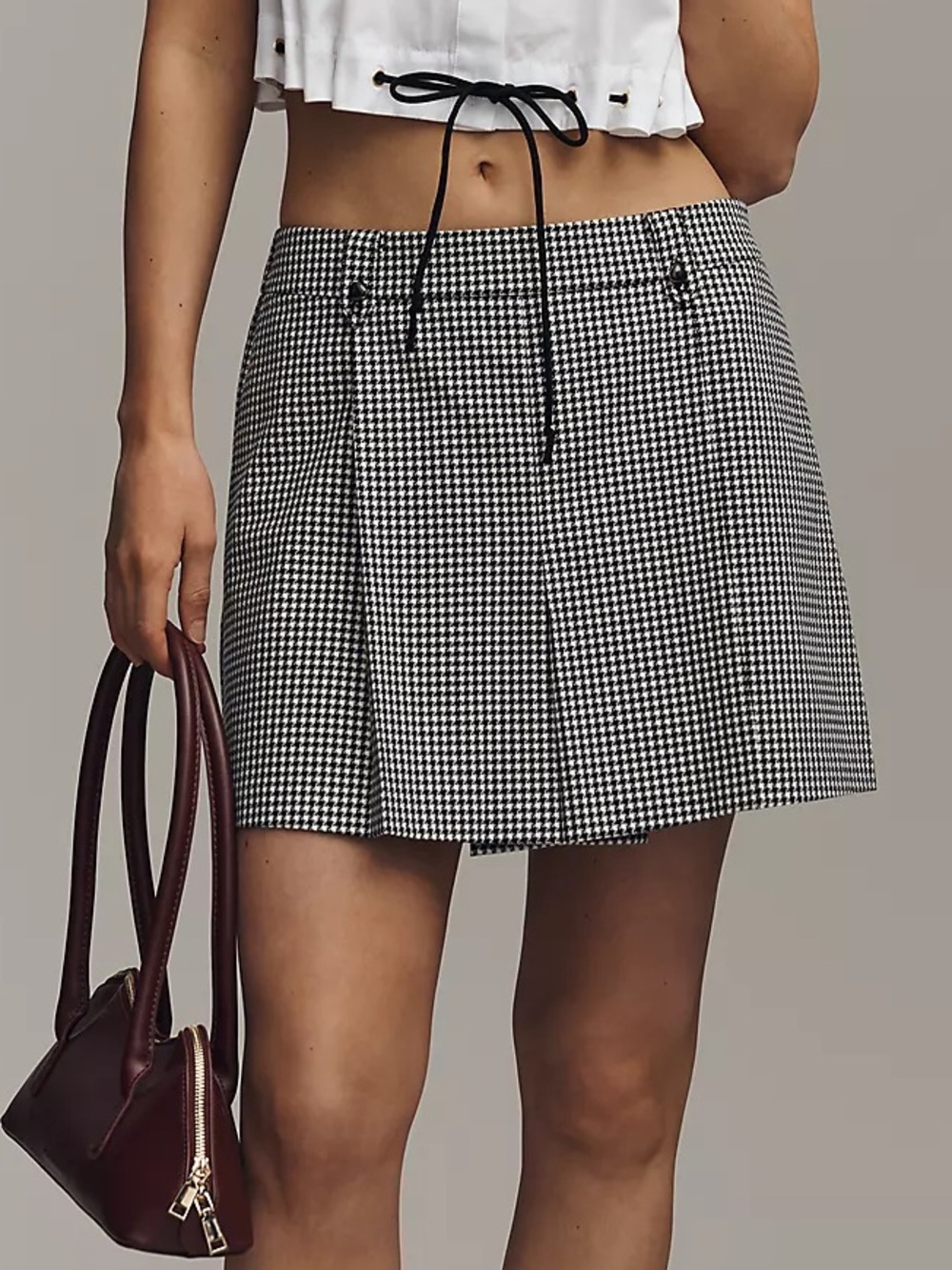Anthropologie Maeve Menswear Pleated Skort